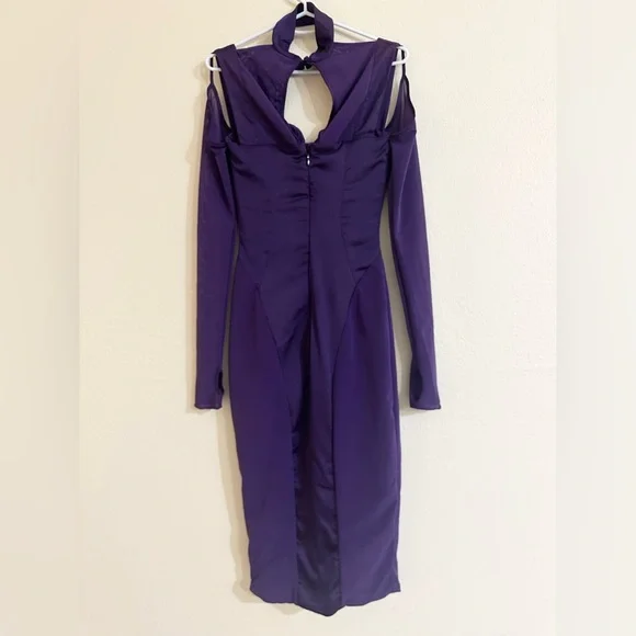 SOLD - HOUSE OF CB Talika Midi Dress in Grape size XS Plus cup D/E New WO Tags - Picture 4 of 8